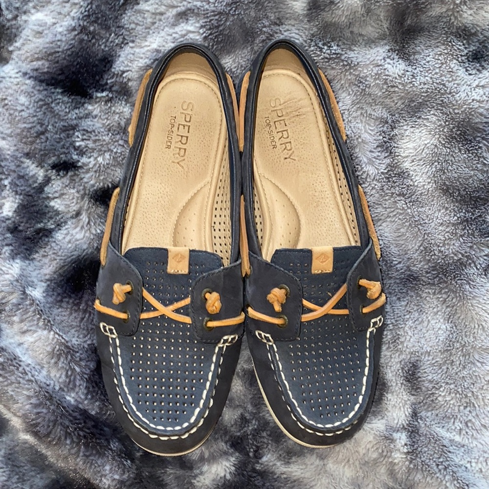 Sperry’s Navy Blue Perforated